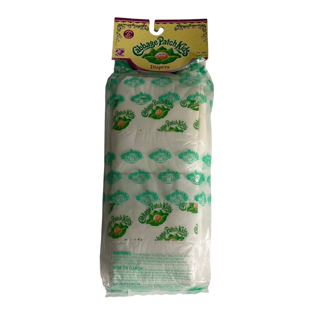 NEW Cabbage Patch Kids 6 DOLL Diapers CPK 2006 Sealed JAKKS #10545